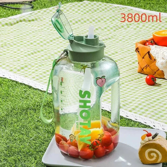 Straw Large Portable Travel Training Sport Fitness Cup