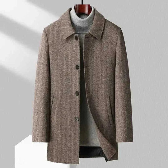 reversible wool coat for men | 100 wool material | double-sided winter coat | ultrasonic cleaning