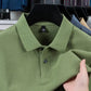 mercerized cotton polo shirt | mens short sleeve polo | breathable cotton shirt | energy saving