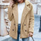 heavyweight wool blend coat | oversized fluffy cardigan | long sleeve winter jacket | energy saving