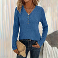 Womens Long Sleeves Ribbed Knit Tunic Shirts V Neck Button Down Tops Casual Tee Shirt Blouses Meifu Market