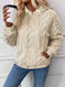Women's Pullover Jacquard Hooded Loose Fleece Sweatshirt Meifu Market
