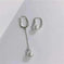 pierced pearl tassel earrings | sterling silver pearl studs | long drop dangle earrings | energy saving