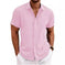 Men's Linen Short Sleeved T-shirt Loose Fitting 3XL - color variant display
