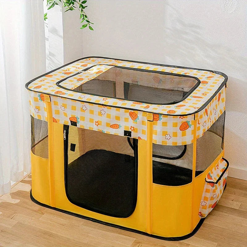 foldable pet playpen | portable dog crate for travel | collapsible cat kennel | ultrasonic cleaning