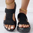 Platform Sandals Summer Braided Knit Hollow Open Toe Slipper Sandals - Anklet Not Included Meifu Market