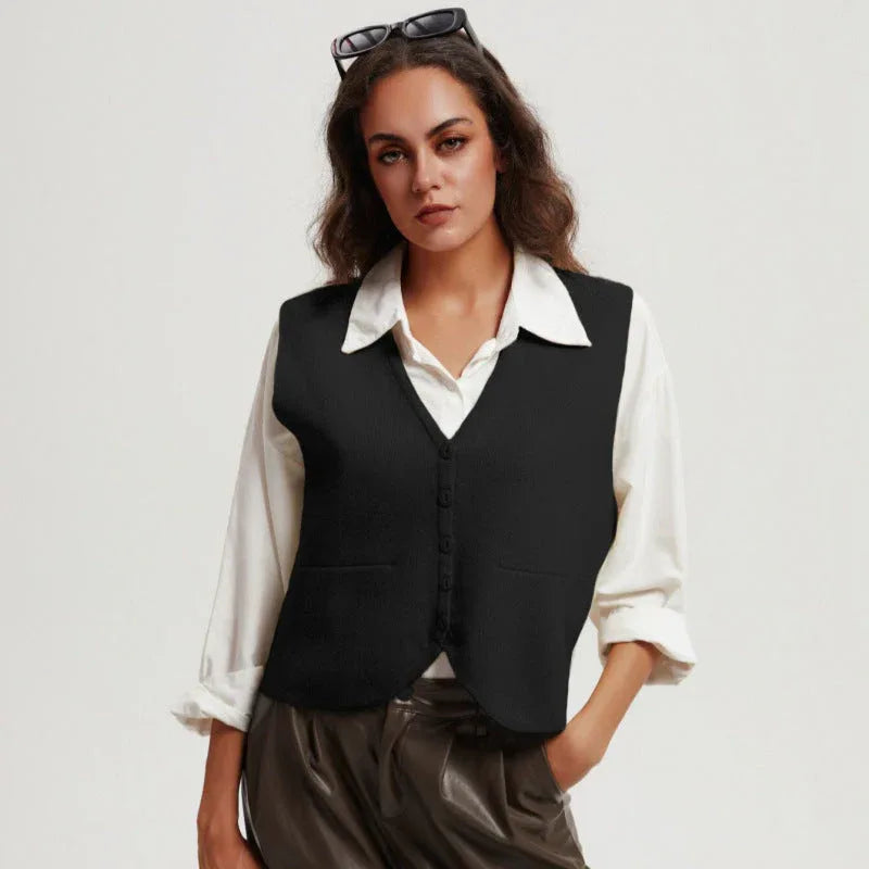 Women's Single-breasted Knitted Cardigan Retro Short Meifu Market