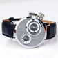 stainless-steel alloy case | genuine leather strap | everyday casual timepiece | energy saving