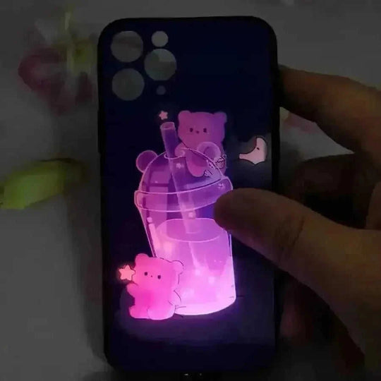 led back cover case | tempered glass protection | wireless charging compatible | energy saving