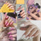 frosted gel nails | waterproof press on nails | ballet coffin nails | ultrasonic cleaning