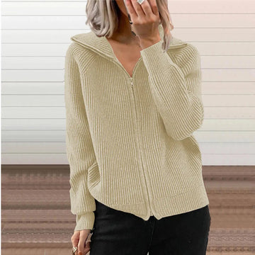 Europe And America New Stripe Casual Loose Knitwear Coat Women Meifu Market