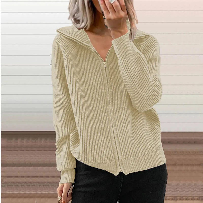 Europe And America New Stripe Casual Loose Knitwear Coat Women Meifu Market