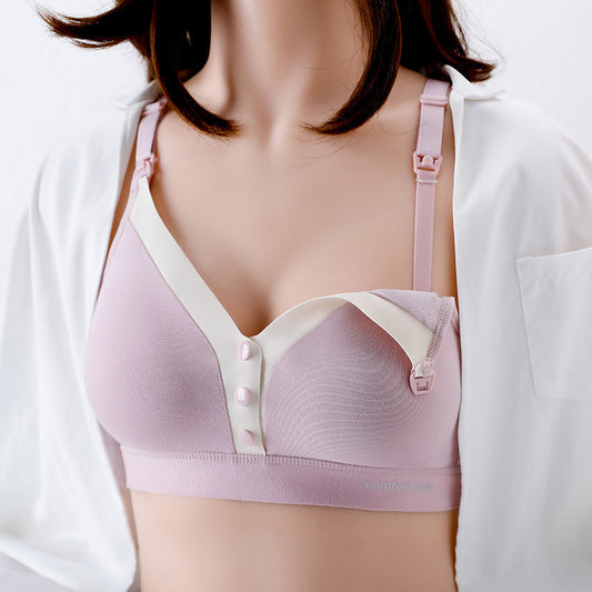 Women's Nursing Bra Vest - Soft Cotton Spandex Maternity Underwear with Detachable Straps