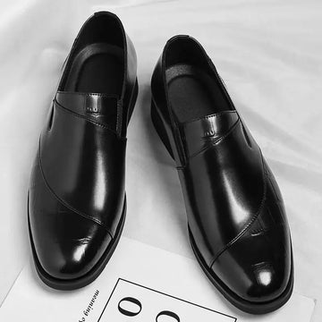 Men's Slip-on Casual Leather Shoes Low-top Business Formal Wear Meifu Market