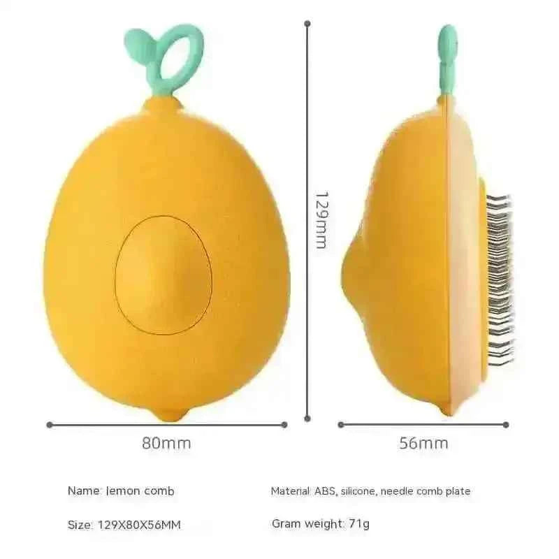 Avocado Shaped Self-Cleaning Pet Brush - Cat & Dog Grooming Tool