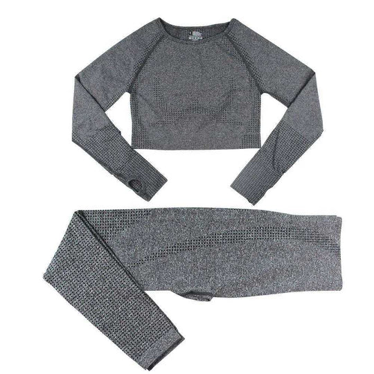 Seamless Knitted Dot Yoga Suit For Women Meifu Market