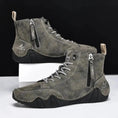 Men's High-top Handmade Leisure Ankle Boots Meifu Market
