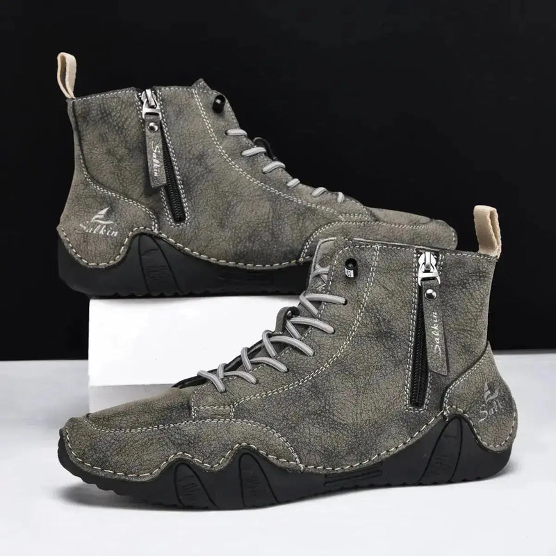 Men's High-top Handmade Leisure Ankle Boots Meifu Market