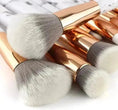 marble handle makeup brushes | 11 piece brush set with case | professional makeup brush kit | energy saving