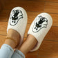 non-slip sole slippers | closed-toe house shoes | embroidery cartoon slippers | ultrasonic cleaning