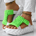 Platform Sandals Summer Braided Knit Hollow Open Toe Slipper Sandals - Anklet Not Included Meifu Market