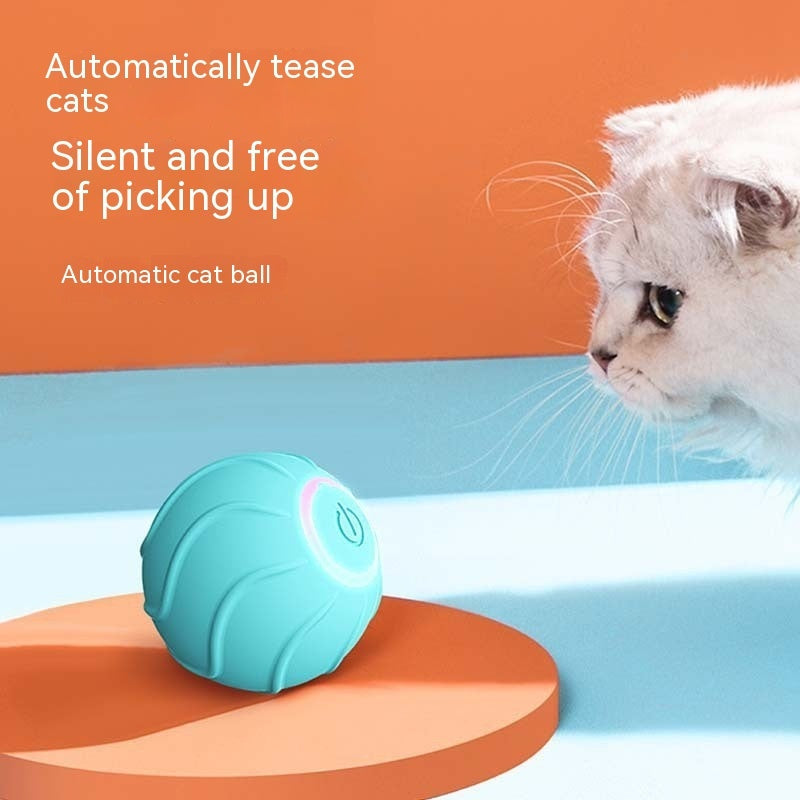 Smart Cat Toys Rolling Ball Pet Cat Owner Interactive Pets Toys Automatic Bouncing Ball USB Self Hi Teasing Kittens Jumping Ball Meifu Market