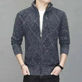 cashmere blend cardigan | thick knitted jacket | mens zipper sweater | energy saving