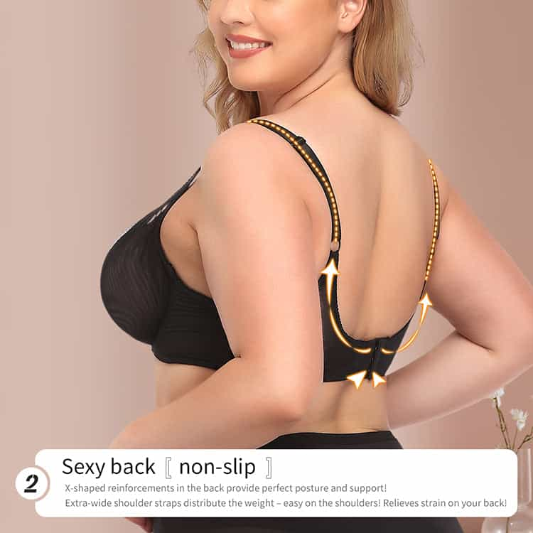 Women's Sexy Ultra-thin See-through Plus Size Underwear Bra 