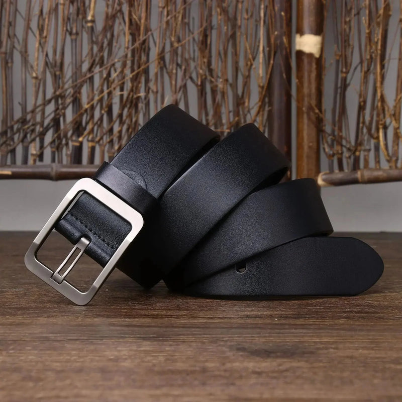 stainless-steel buckle | genuine-leather belt | office-to-casual belt | ultrasonic cleaning