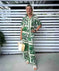 stretch-fabric printed pantsuit | office-to-evening outfit | free shipping today | energy saving