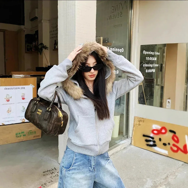 fleece-lined cardigan | soft cotton blend fabric | oversized hooded cardigan | energy saving