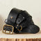 genuine cowhide leather belt | 15 inch wide mens belt | brass buckle jeans belt | energy saving