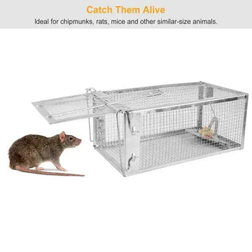 2 Pack Rat Trap Cage Humane Live Rodent Trap Cage Galvanized Iron Mice Mouse Control Bait Catch With Detachable U Shaped Rod Meifu Market