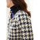 houndstooth blazer for women | petite wool blend jacket | cropped womens blazer | ultrasonic cleaning