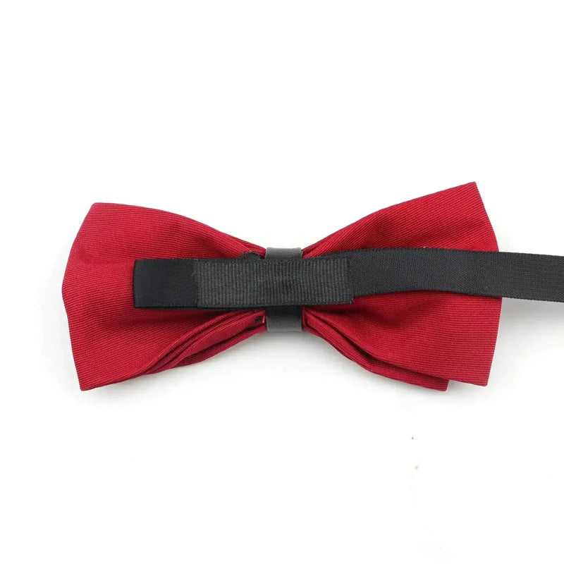 metal bow tie for men | double layer polyester bowtie | adjustable neck strap bow tie | energy saving