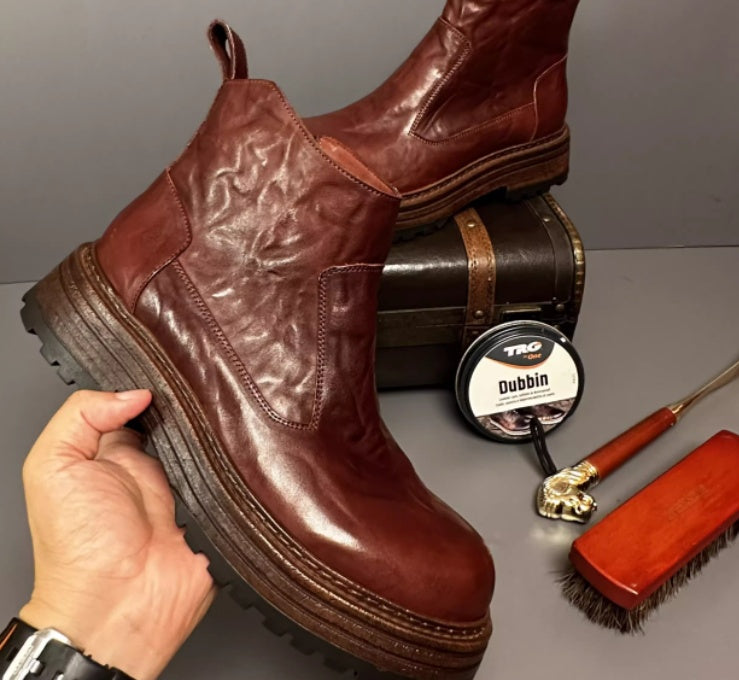 Retro Chelsea Men's Winter Worker Boot Mid-top British Meifu Market