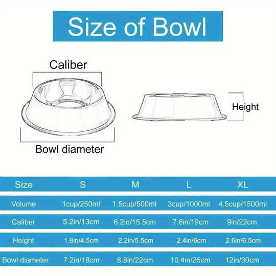 Customizable Stainless Steel Dog Bowl, Non-Slip Pet Food and Water Bowl with Personalized Name for Dogs Red-crown - color ...