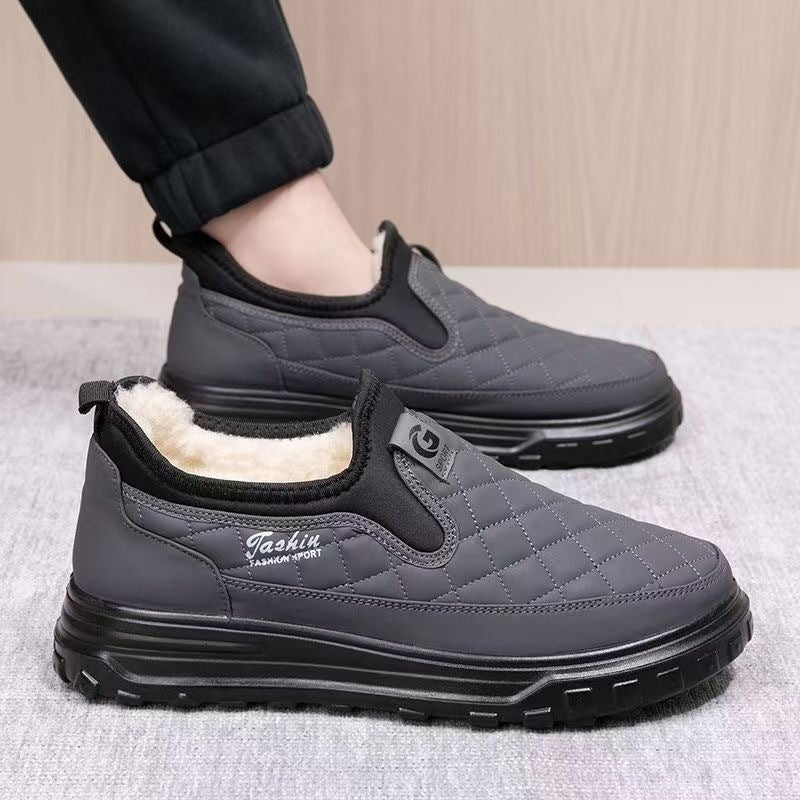 Winter Men's Cotton Shoes Fleece-lined Warm Non-slip Meifu Market