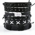 genuine leather bracelet | adjustable woven bracelet | multi-layer charm bracelet | energy saving