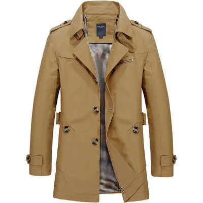 Men's casual jacket mid-length trench coat Meifu Market