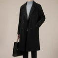 wool blend trench coat | mid-length winter coat | korean style overcoat | ultrasonic cleaning
