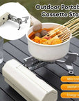 Camping Gas Stove Portable Folding Cassette Stove Outdoor Hiking BBQ Travel Cooking Grill Cooker Gas Burner Food Heating Tool Kitchen Gadgets 