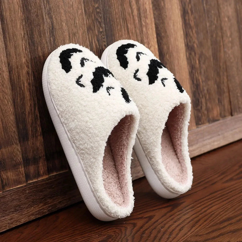 plush bat slippers | horror-themed house shoes | cozy halloween slippers | energy saving