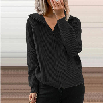 Europe And America New Stripe Casual Loose Knitwear Coat Women Meifu Market
