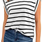 Crew Neck Striped Vest Sweater Meifu Market