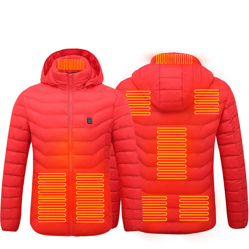 New Heated Jacket Coat USB Electric Jacket Cotton Coat Heater Thermal Clothing Heating Vest Men's Clothes Winter Meifu Market