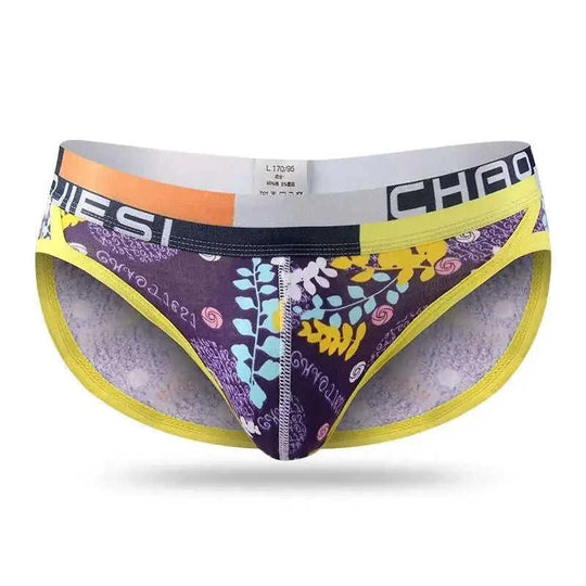 Men's Cotton Triangle Briefs - Floral Print Breathable Underwear Meifu Market