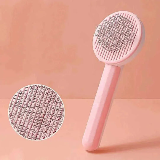 Groom Your Pet With Ease: 1pc Pet Grooming Brush With Stainless Steel Teeth & Dematting Comb For Dogs & Cats Grey - color ...