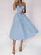 sexy v-neck suspender dress | summer a-line maxi dress | womens long formal dress | energy saving