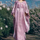 hand-stitched beaded dress | embroidered batwing sleeve cloak | arabic traditional evening gown | energy saving